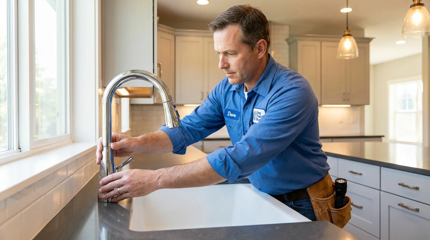 Kitchen faucet installation by Johns Plumbing LLC in Petersburg